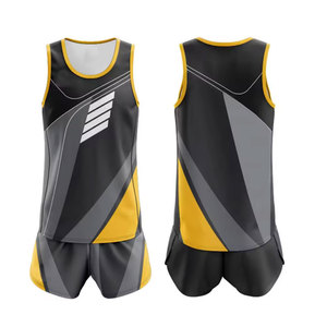 Traje de Competición Personalizado para Hombre y Mujer, Talla XL, para Atletismo, Chaleco de Carrera con Logotipo Impreso, Conjuntos de Uniformes - Product Image 4