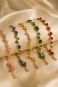 กำไลข้อมือดอกไม้ประดิษฐ์สวยหรูสำหรับผู้หญิง ชุบทอง กำไลแบบสวมใส่ได้ทุกวัน เครื่องประดับแฟชั่น - Product Image 2