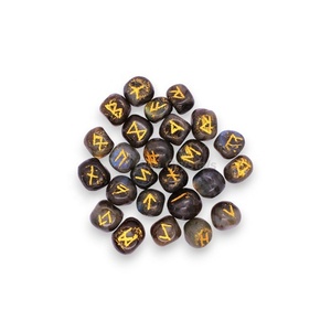 Labradorite Rune <b>Set</b> Natural Gemstone Rune Stones Norse Oracle <b>Set</b> Polished Spiritual Collection International Buyer Supply - Product Image 1