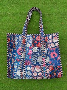 Cotton Quilted <b>Patchwork</b> Shoulder <b>Bag</b> – Stylish Handmade Fabric Handbag with Boho Ethnic Design - Product Image 3