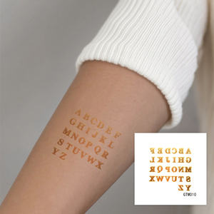 Directo de fábrica oro plata Flash metálico tatuaje temporal pegatina lámina Sexy impermeable cuerpo arte Festival boda fiesta tatuaje - Product Image 3