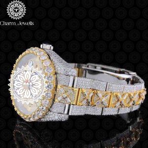 Reloj de Lujo Charm_Jewells de Acero Inoxidable con Incrustaciones de Diamantes, Movimiento Mecánico Analógico, Caja de 40 mm, Cierre Oculto con Botón de Presión para Hombre - Product Image 2