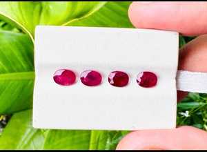 Pierre précieuse ovale facettée en rubis naturel certifié, pierre rouge en vrac pour la fabrication de bijoux, bagues, pendentifs, boucles d'oreilles, haute qualité - Product Image 1
