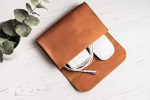 Bespoke Leather <b>Cable</b> Organizer Custom Logo Desk Cord Management Travel Tech Accessories Wire Holder Case Box LCO-0064 - Product Image 4