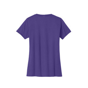 T-shirt col en V pour femme, dernière tendance, manches courtes, en jersey de coton, broderie personnalisée, vêtements décontractés, fournisseur d'usine OEM en gros - Product Image 2