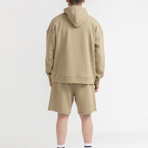 Sudadera con Capucha Extra Grande Beige Personalizada para Hombre, con Capucha con Cordón y Bolsillo Tipo Canguro, Estilo Casual Urbano - Product Image 4