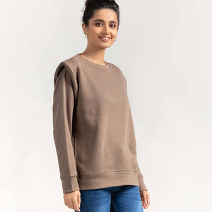 เสื้อกันหนาวสวมหัวโอเวอร์ไซส์สำหรับผู้หญิง, ผ้าฝ้าย100% มีฮู้ดปักลายน้ำหนักเบาสำหรับฤดูหนาว - Product Image 6