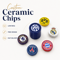 Jetons de poker en céramique personnalisés avec des graphismes à thème exclusifs pour les célébrations de vacances et les activités de divertissement à thème en intérieur