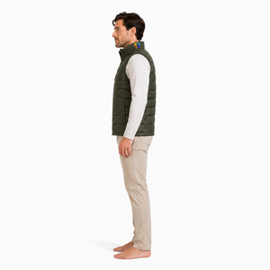 men <b>puffer</b> <b>vest</b> <b>jacket</b> with insulated padding and durable outer material providing comfortable warmth for hiking camping travel - Product Image 2
