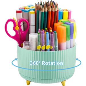 Organizer da Scrivania Girevole a 360 Gradi con 5 Scomparti, Porta Penne e Accessori per Articoli Artistici - Product Image 1