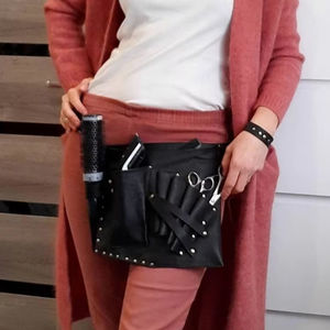 ซองใส่กรรไกรตัดผมหนังปรับได้ สำหรับช่างทำผม  กระเป๋าคาดเอว ป้องกันกลิ่น น้ำหนักเบา สวมใส่สบาย - Product Image 2