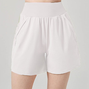 Shorts Deportivos para Mujer, Transpirables, de Cintura Alta, con Logotipo, para Correr al Aire Libre, Ventilación Tropical - Product Image 3