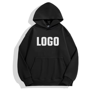 Hoodie unisexe personnalisé en molleton 100 % coton pour l'hiver, coupe ample, style streetwear, brodé, avec strass scintillants et points, teint uni - Product Image 1