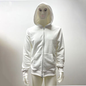 Sweat à capuche unisexe en polaire avec broderie de logo personnalisé, fermeture éclair intégrale, veste zippée, sweat à capuche zippé, sweat à capuche chaud d'hiver en polaire - Product Image 4