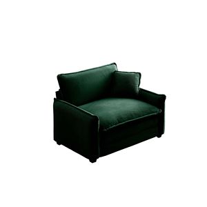 Divano Singolo in Velluto a Coste Verde con Cuscino, Comodo per Soggiorno, Camera da Letto e Club, Adatto a Molteplici Occasioni - Product Image 6
