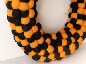 Felt & Yarn Wool Felt Leaf <b>Wreath</b> <b>Autumn</b>/Fall Handmade Door Thanksgiving Decoration Home Decor Hanging <b>Wreath</b> - Product Image 3