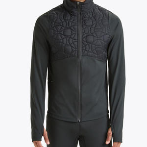 Chaqueta deportiva con capucha para hombre, corte ajustado, de secado rápido, para gimnasio, entrenamiento, con cremallera, a prueba de viento, para correr, color negro. - Product Image 2