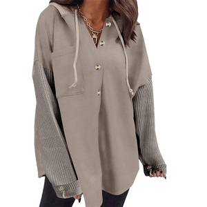 Sudadera con capucha para mujer, personalizada, 100% algodón piqué, 220 GSM, manga corta, color liso, con bordado en el pecho, proveedor informal de Bangladesh - Product Image 3