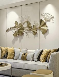 Décoration murale en métal plaqué or, panneau en forme d'éventail, décoration moderne glamour pour la maison, taille moyenne 25-32 pouces, pièce unique, faite à la main - Product Image 1