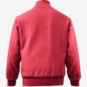 Veste Letterman unisexe rouge vintage en laine brodée de chenille personnalisée OEM vente en gros vêtements de ville baseball et collège - Product Image 4