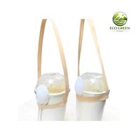 Support de tasse en bambou durable fait main réutilisable en forme de T pour emballages de bubble tea et de café