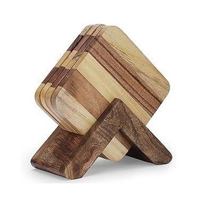 Sous-verre en bois poli au design classique et élégant pour table, idéal pour les maisons et les restaurants - Product Image 4