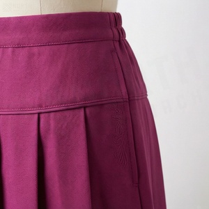 Jupe plissée courte pour femme, couleur unie, taille élastique, confortable, toutes saisons, tissu tissé - Product Image 5