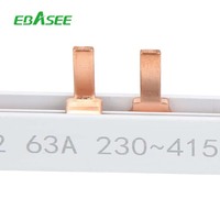 EBASEE ou sur mesure, barre de jonction en cuivre à broches de type U, 1P 2P 3P 4P, 63A, pour disjoncteur, barres omnibus MCB pour disjoncteur