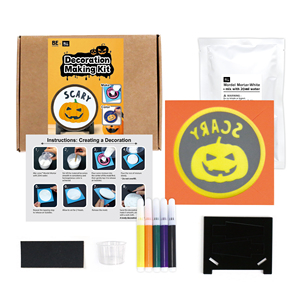 <b>DIY</b> Halloween Concrete Craft <b>Kit</b> - Spooky Pumpkin Coaster Making Set for Family Craft Night - Creative Holiday Decoration Gift - Product Image 3