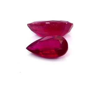 Rubis naturels de Bangkok, formes poire calibrées 9x13mm, pierres précieuses de rubis naturelles facettées en vrac pour la fabrication de bijoux, prêtes à l'emploi - Product Image 3