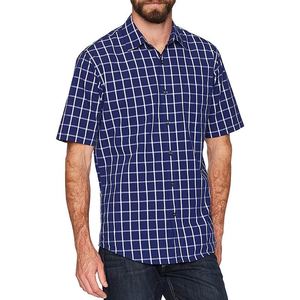 Mens Flannel Dress <b>Shirt</b> Plaid Prints 55% Cotton Formal Turn-down Collar Anti-wrinkle Breathable <b>Half</b> Sleeve Casual - Product Image 5