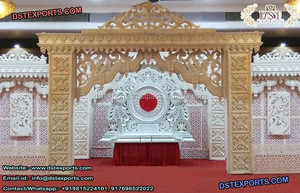 Scène de mariage et mandap du sud de l'Inde avec thème Manavarai, en fibre de verre, design léger - Product Image 4