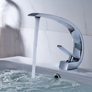 Rubinetto Moderno Monocomando Cromato per Bagno, Miscelatore Monoforo per Lavabo - Product Image 1