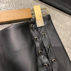 Jupe midi en cuir véritable pour femme, de qualité supérieure, douce et confortable, design tendance, service OEM ODM, étiquette privée, échantillon disponible - Product Image 5