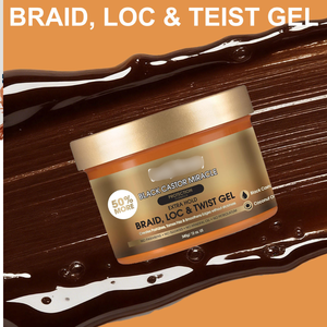Candy Memory 340g Crème Coiffante Tressage Fixation Forte pour le Contrôle des Bords et des Frisottis des Cheveux Tressés/Locs/Twists et Huile de Ricin Noire - Product Image 1