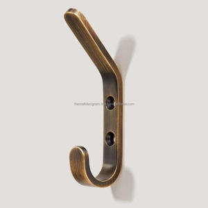 Gancho de latón antiguo para pared y puerta, multifuncional, para llaves, toallas, ropa, accesorios de metal. - Product Image 5