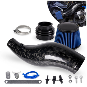 Tuyau d'admission d'air en fibre de carbone forgé avec filtre à air pour 92-00 Honda Civic EK EG - Product Image 6