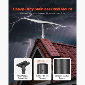 Supporto per Tetto in Acciaio Resistente Starlink Gen 3, Adattatore per Palo da Tetto Regolabile a 45-135 Gradi, Supporti di Montaggio Standard - Product Image 2