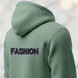 Top Trend Top Selling Sustainable Gray Green Color Custom Chenille Embroidery Logo Patch Professional Premium Quality <b>Hoodie</b> - Product Image 4