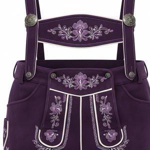 Tenue traditionnelle bavaroise pour homme – Ensemble authentique de vêtements allemands pour l'Oktoberfest avec short en cuir de qualité supérieure - Product Image 4