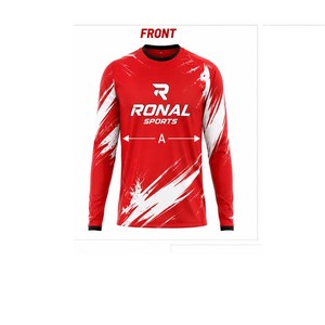 T-shirt long en coton/polyester, impression personnalisée, design unique, maillot de vélo de montagne d'hiver unisexe pour adultes, séchage rapide, respirant - Product Image 1