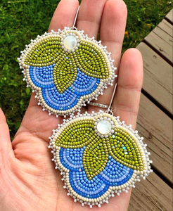 Pendientes de Aro de Moda Boho con Cuentas de Vidrio Miyuki Multicolor y Flecos, Pendientes de Aro para Boda de HF Crafts - Product Image 5