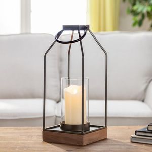 Lanterne à bougie en métal de luxe, support décoratif contemporain, collection de design haut de gamme pour l'intérieur de la maison et centre de table de mariage - Product Image 3