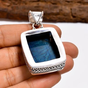 Collier pendentif en labradorite, pierre précieuse, argent sterling, bijoux faits à la main, protection, intuition, guérison, cristal, cadeau pour elle - Product Image 5