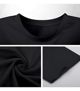 Camisetas de Punto con Cuello Redondo 100% Algodón de Alta Calidad al por Mayor 2025 para Hombre, Camisetas Informales de Verano de Manga Corta Transpirables con Logotipo Personalizado - Product Image 4