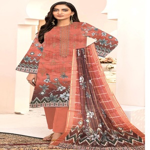 ชุด kurta สำหรับผู้หญิง-ขายทั้งหมดชุด3ชิ้นปากีสถานและอินเดียชุดสูทสนามหญ้าปากีสถานโดย AF แฟชั่น salwar kameez dupata ชุดอินเดีย - Product Image 6