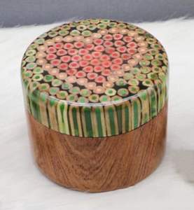 Tarro de cocina de madera natural con tapa para almacenar especias, hierbas, té, granos de café y alimentos secos - Product Image 6