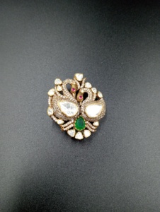 Luxury Solid 925 Silver Peacock <b>Brooch</b> Pear Cut Diamonds Emerald Stone Pav Setting Unisex Fine Jewelry Wedding Gift Party - Product Image 3