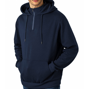 OEM ODM Quarter <b>Zipper</b> Pullover Hoodie Custom Cotton Blend Hoodies Private Label Garment Manufacturer Wholesale Apparel Supplier - Product Image 5