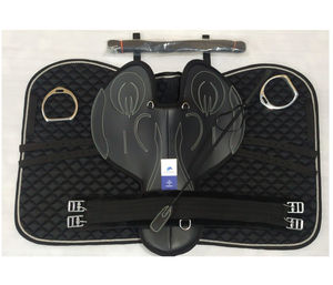 Matériaux de qualité, selle d'entraînement synthétique durable pour chevaux, ensemble complet, selle de course BLUHORSE pour l'entraînement et la compétition - Product Image 3